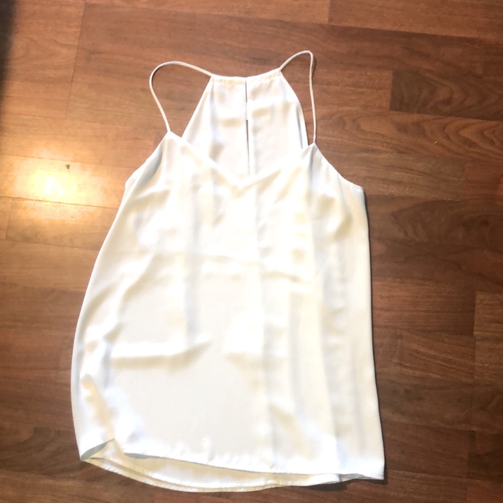Express large white strappy lined flowy blouse